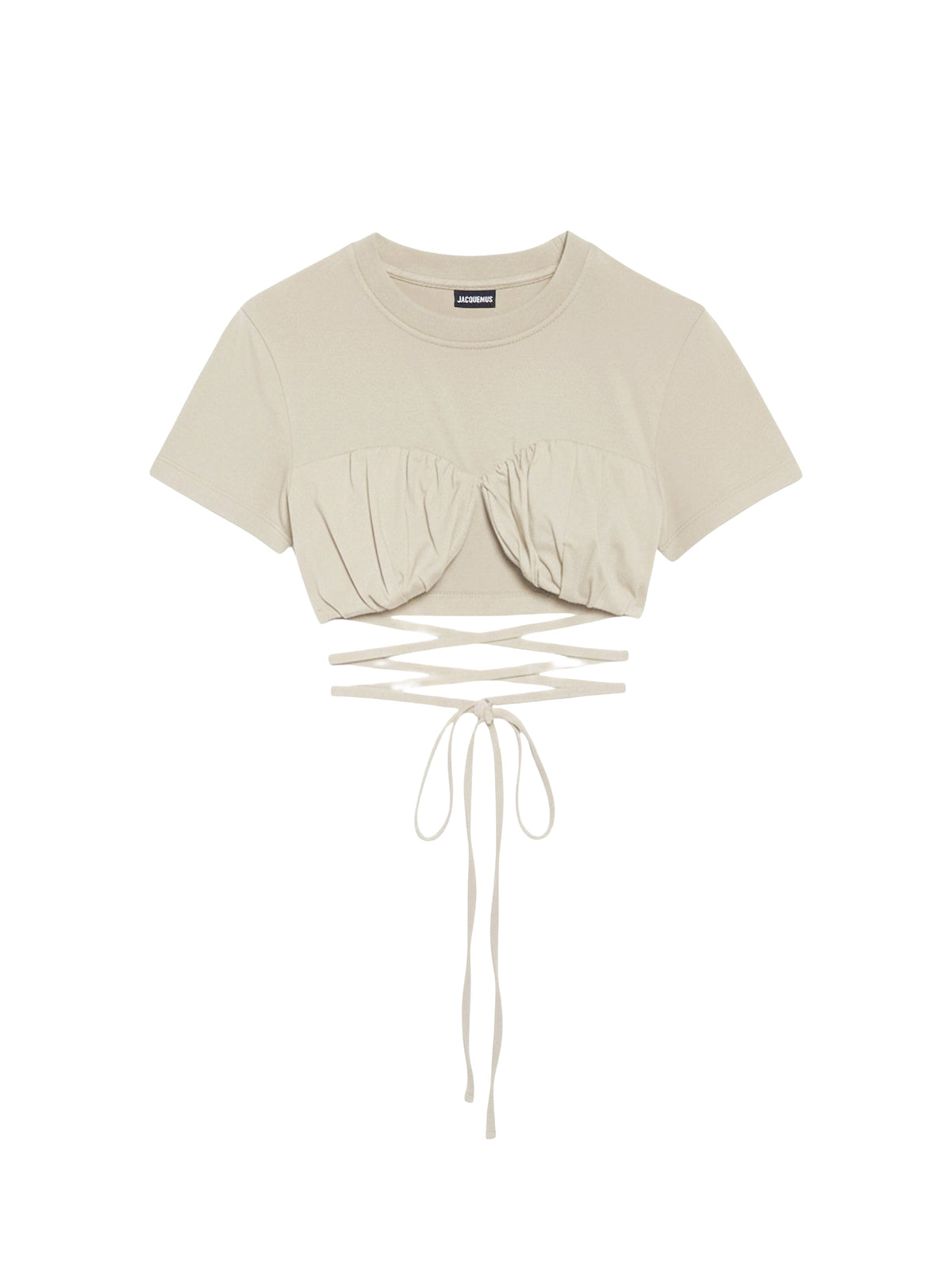 55€ / 1 sold //17 QTY / ST6%   T-shirt court Baci à lacets - Light Khaki