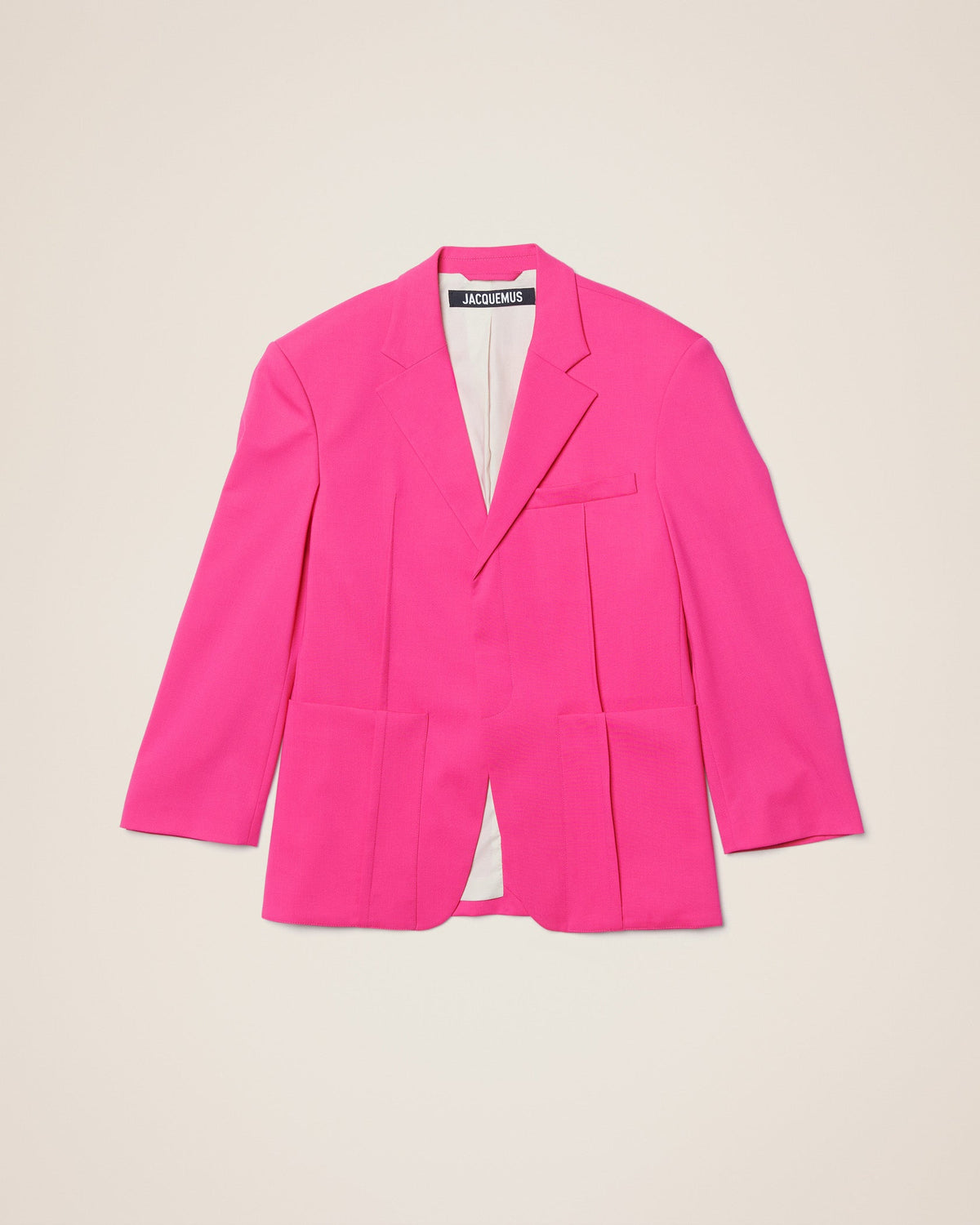 220€ / 1 sold //26 QTY / ST4%   Blazer à poche en laine - Pink