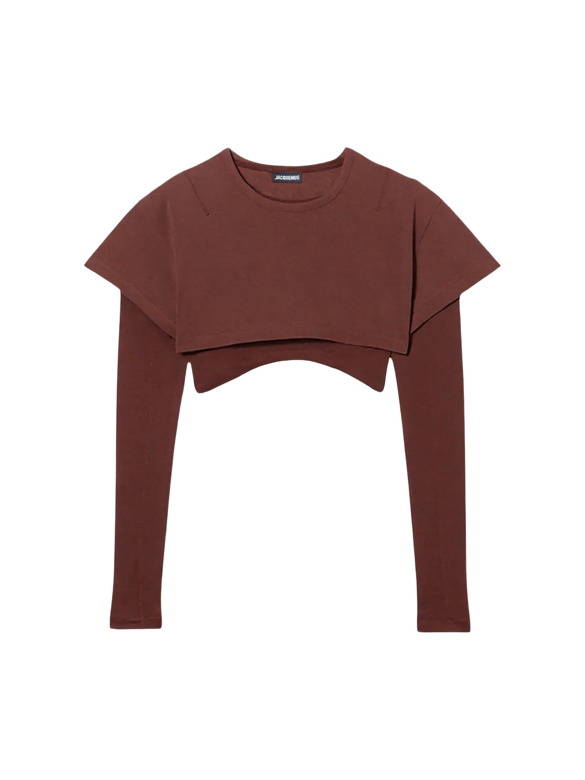 55€ / 7 sold //25 QTY / ST28%   T-shirt court à sûrpiqures - Dark Brown
