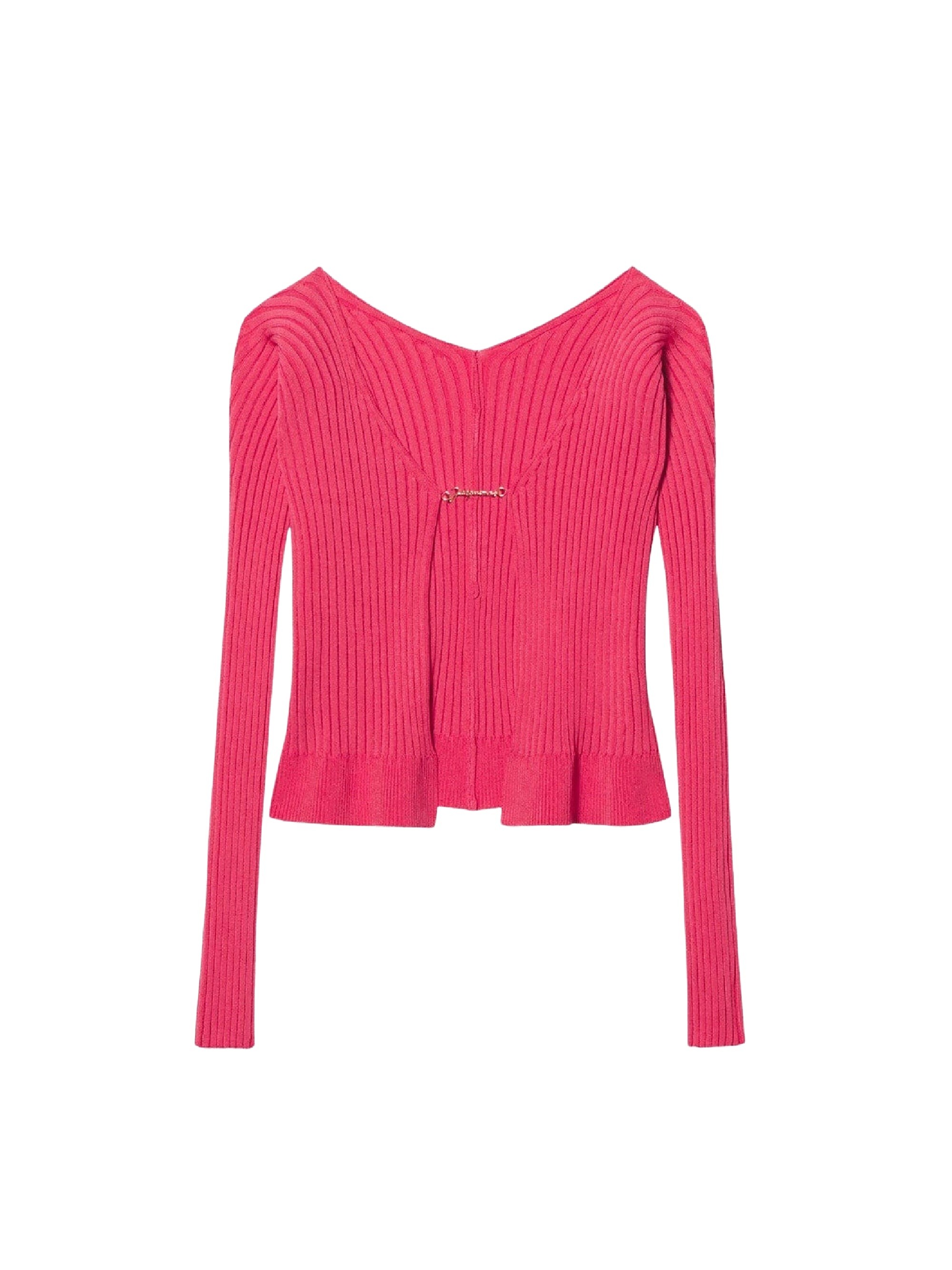 Cardigan Neva à logo métallique en maille - Pink