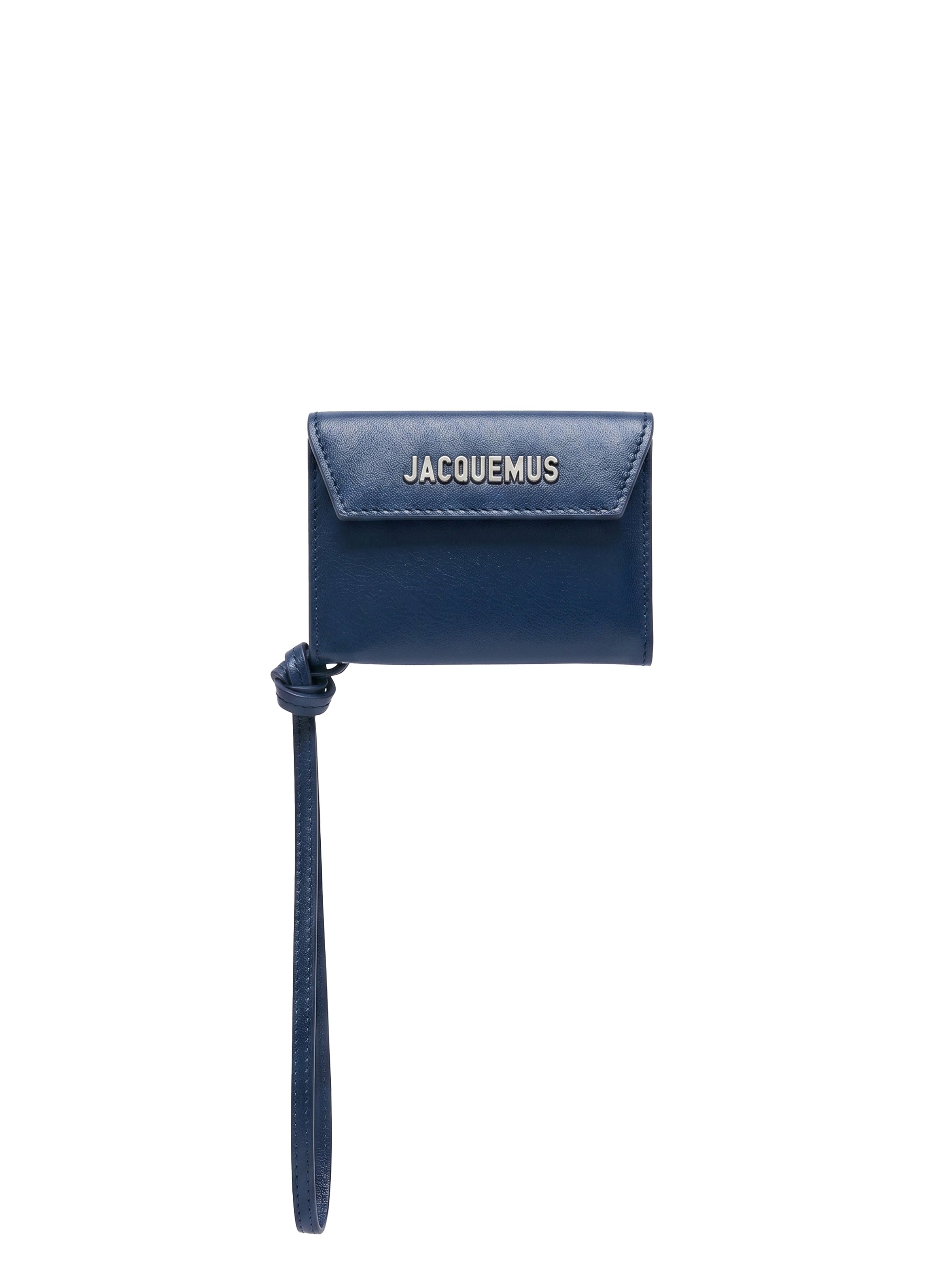 Porte-cartes à logo en cuir - Navy