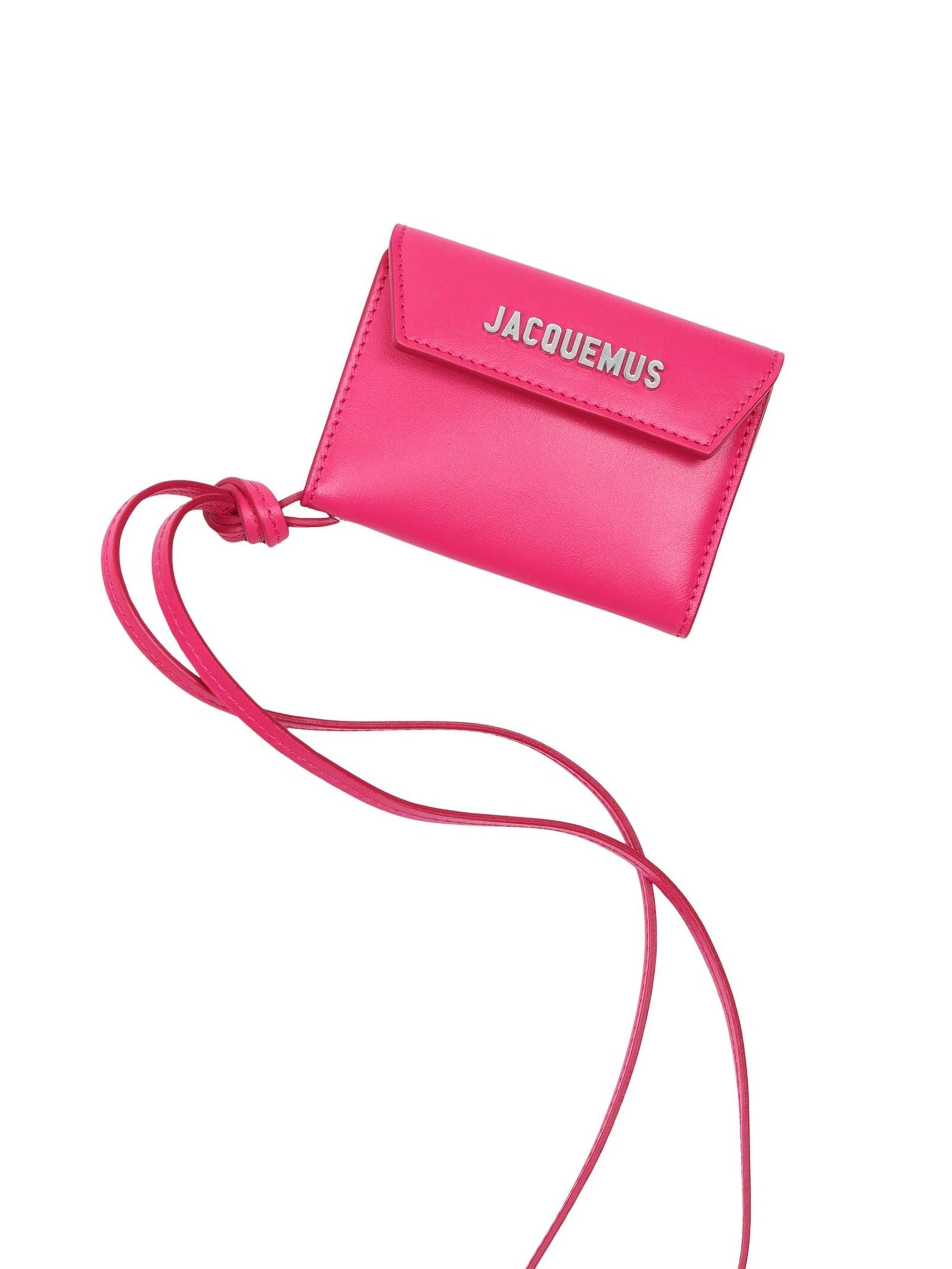 Porte Jacquemus en cuir - Dark Pink