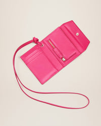 Porte Jacquemus en cuir - Dark Pink