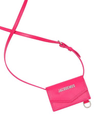 Porte Azur en cuir - Dark Pink