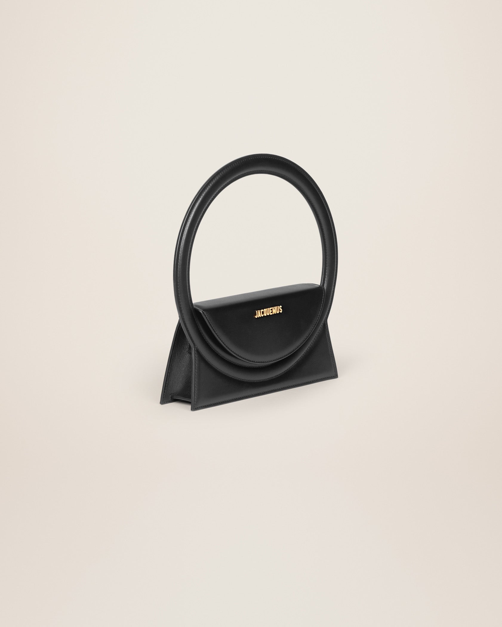 Sac Rond en cuir - Black