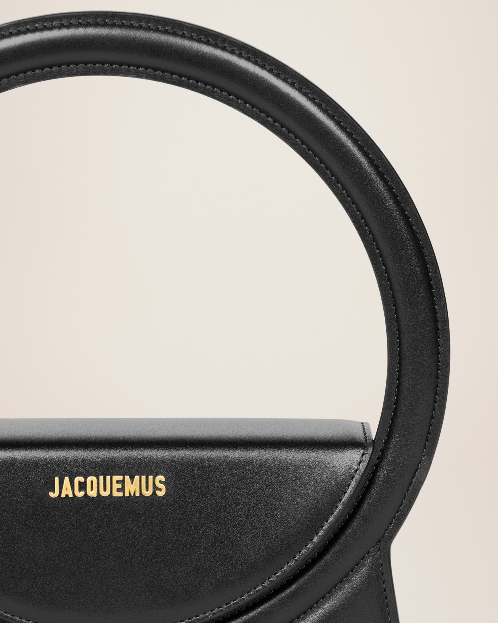 Sac Rond en cuir - Black