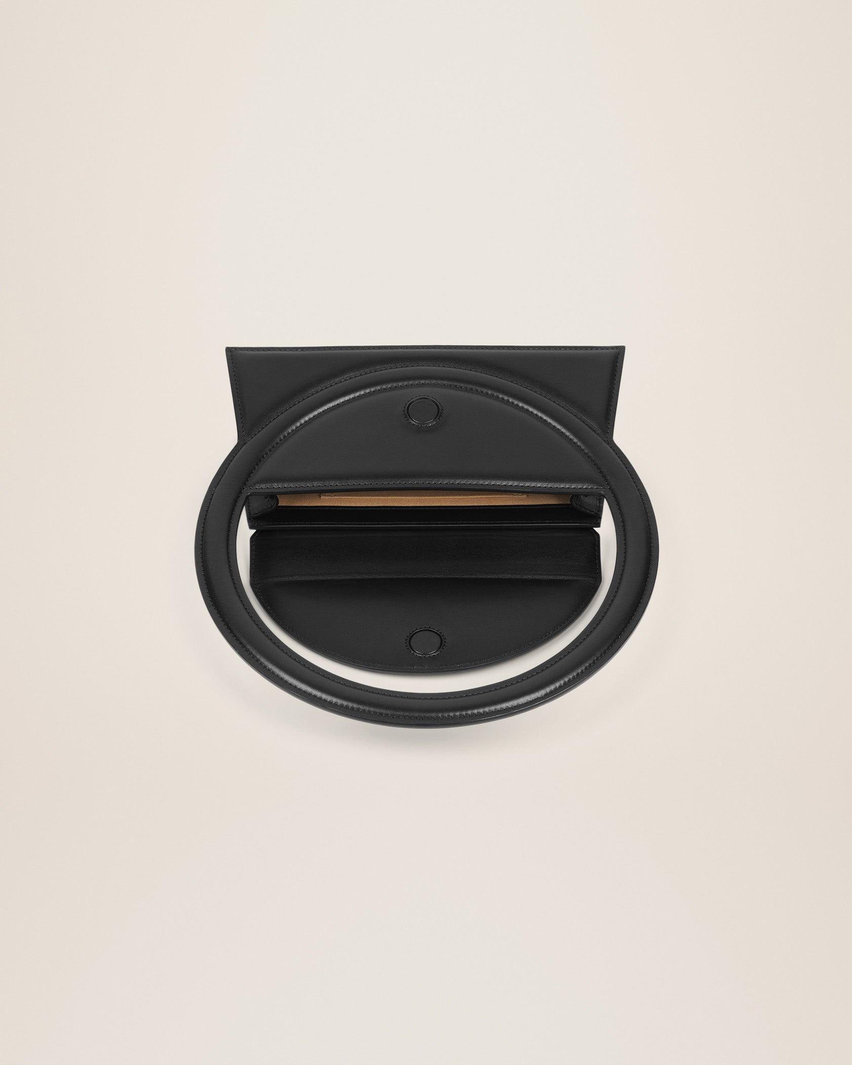 Sac Rond en cuir - Black