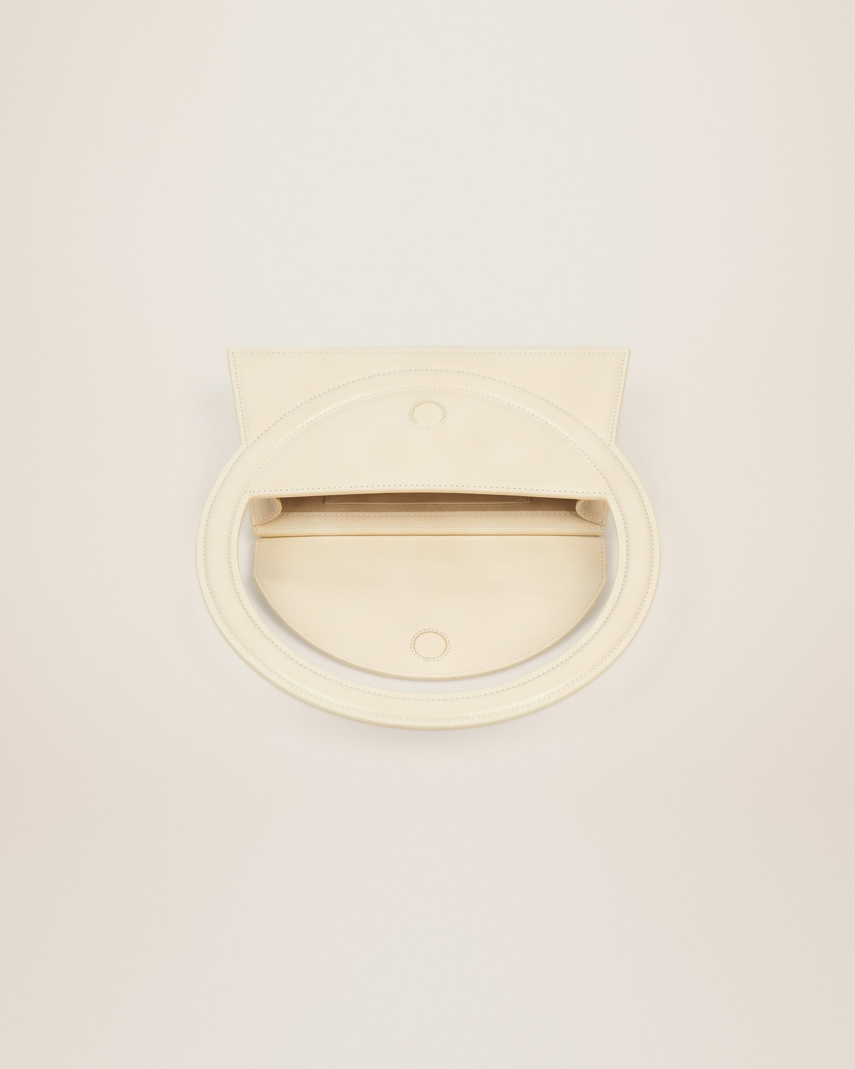 Sac Rond en cuir - Ivory