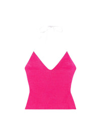 55€ / 2 sold //61 QTY / ST3%   Débardeur Marubia dos nu en lin - Dark Pink