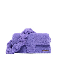 350€ / 1 sold //9 QTY / ST11%   Sac Bambidou avec logo en peau lainée - Purple