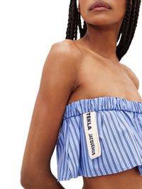 PRINT BLUE BANDANA LE TOP TEKLA