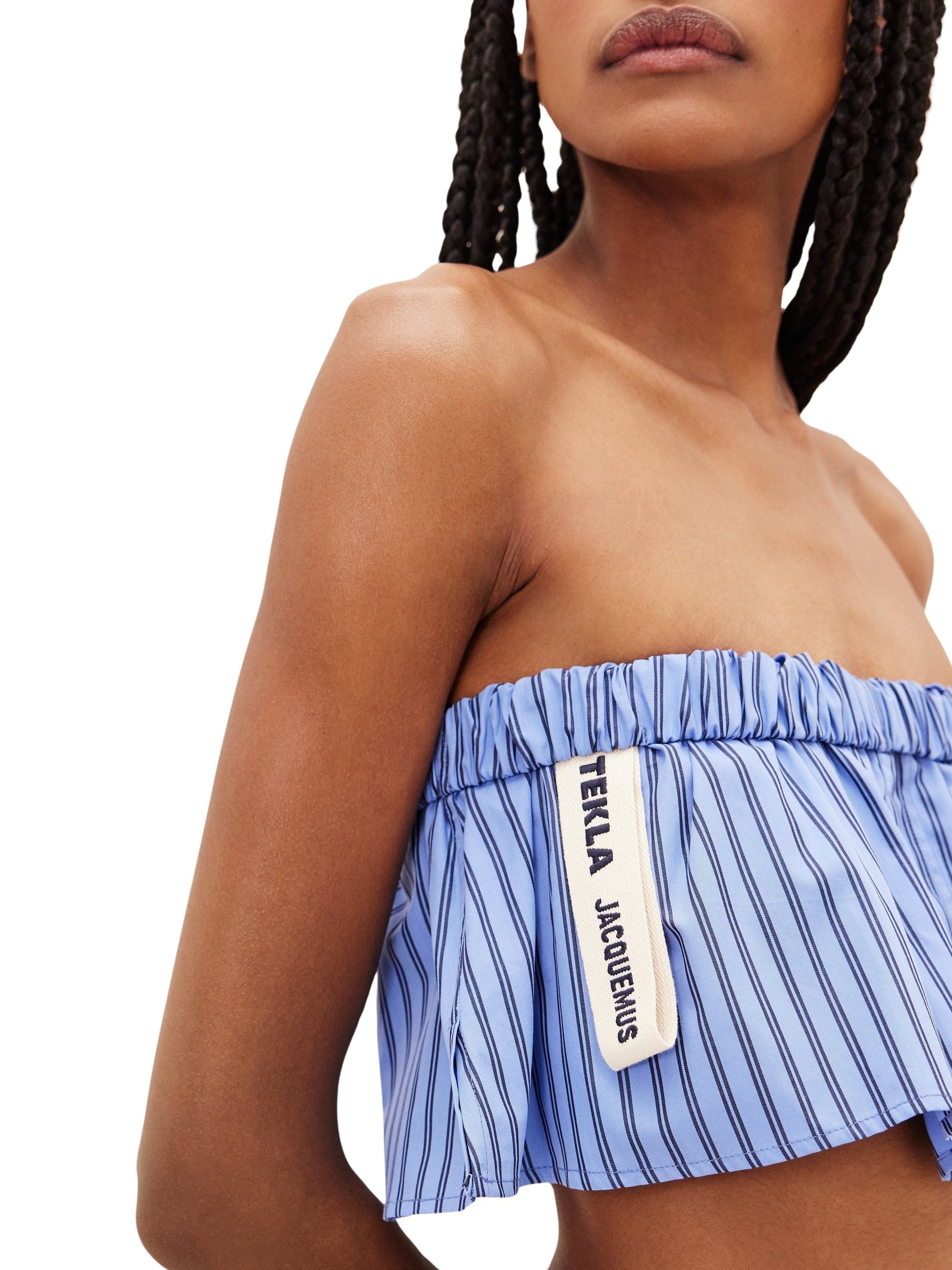 PRINT BLUE BANDANA LE TOP TEKLA