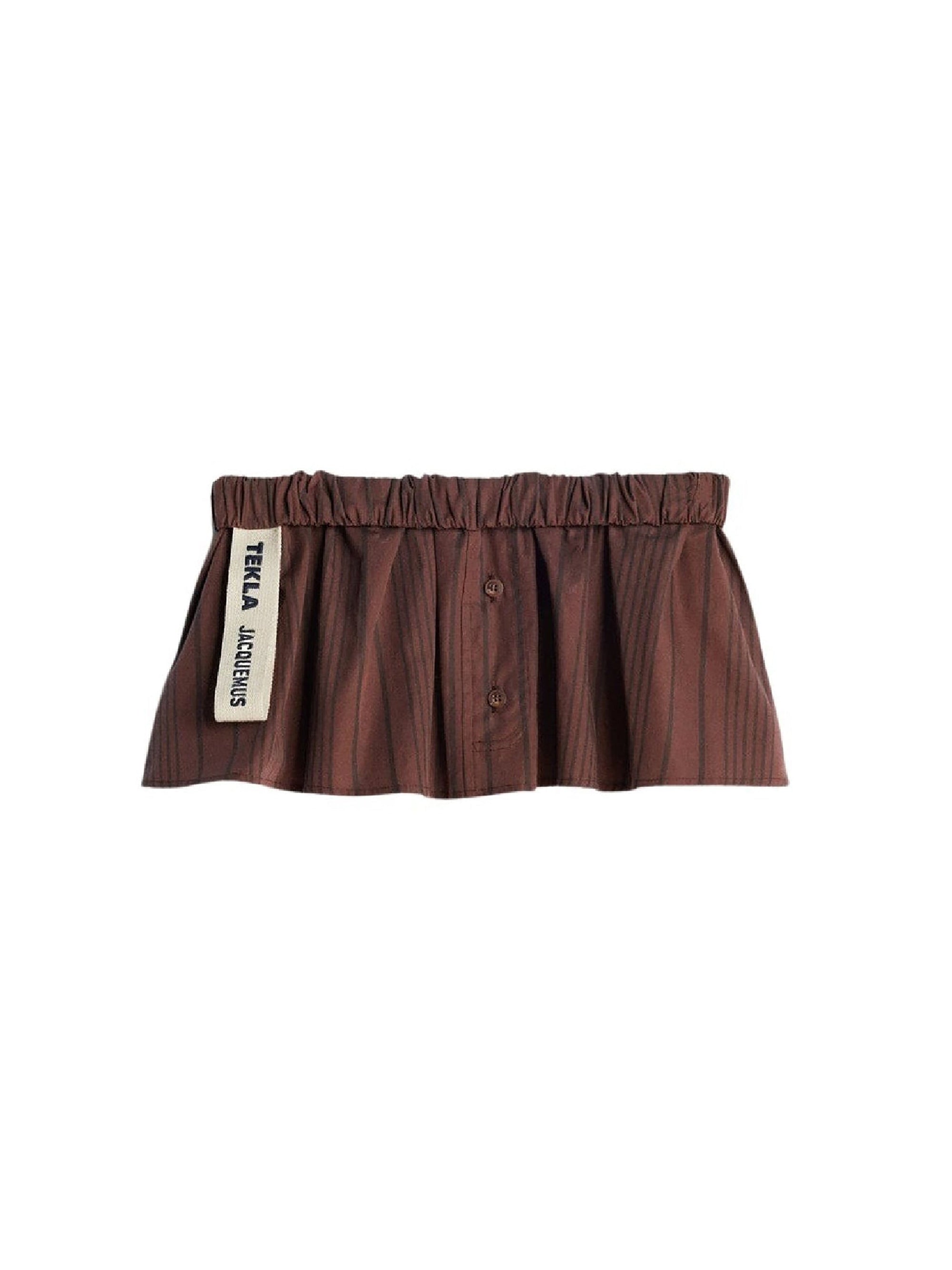 Top bandeau Tekla x Jacquemus à logo - Brown Stripes