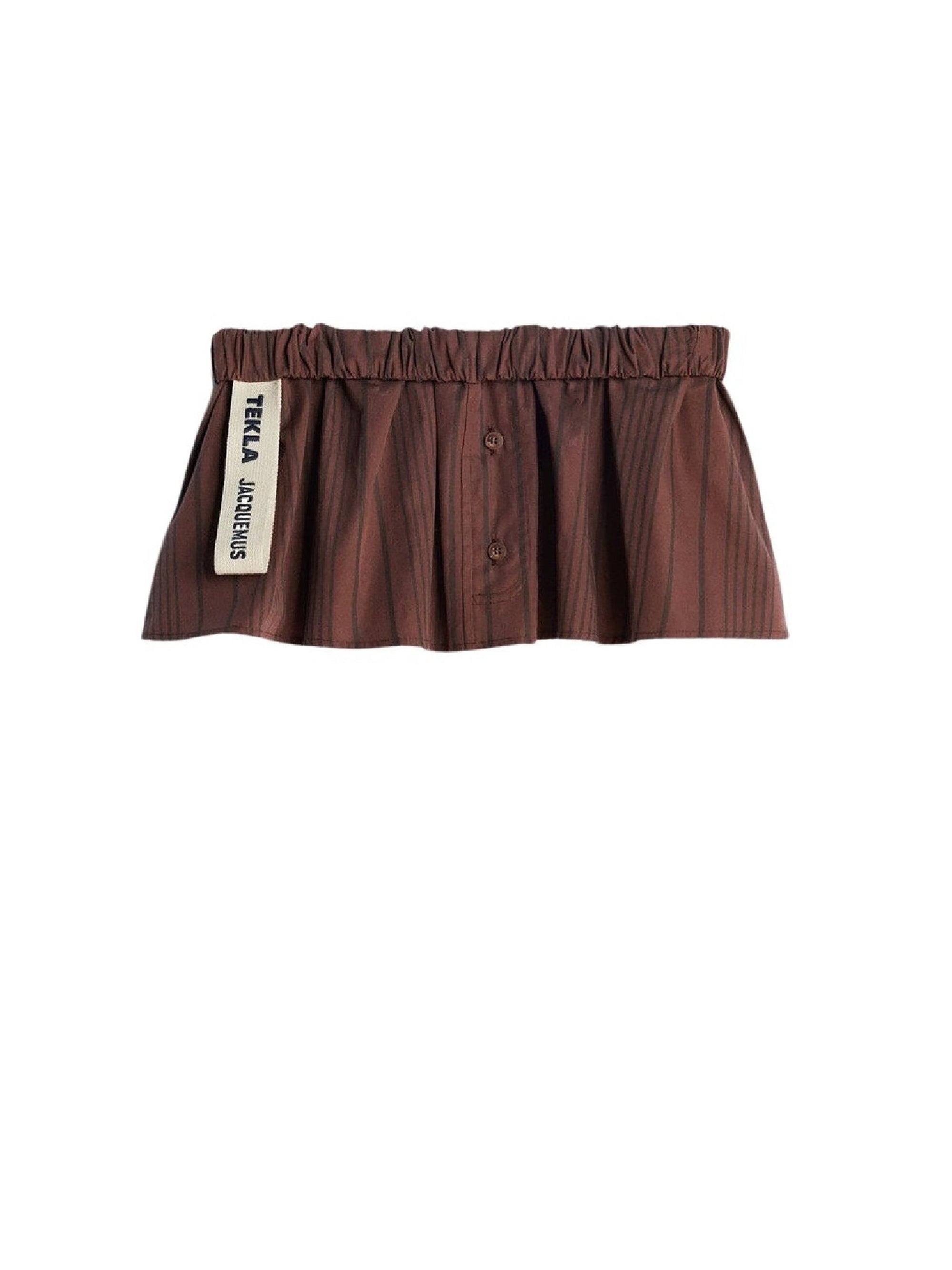 Top bandeau Tekla x Jacquemus avec logo - Brown Stripes