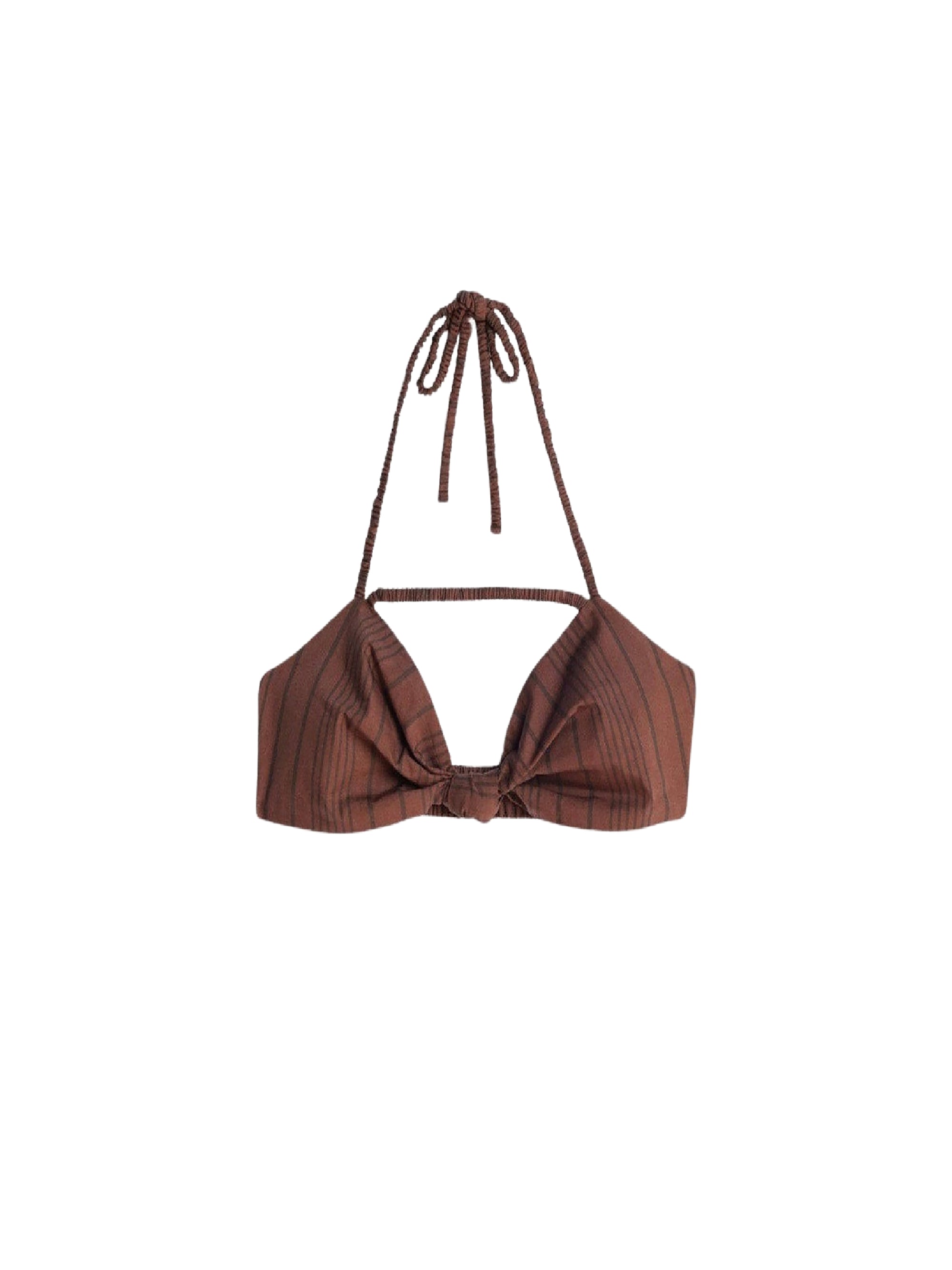 Brassière Tekla x Jacquemus à logo - Brown Stripes