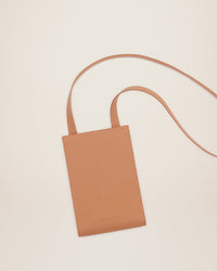 Portefeuille Gadju avec logo en cuir - Light Brown