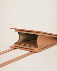 Portefeuille Gadju avec logo en cuir - Light Brown