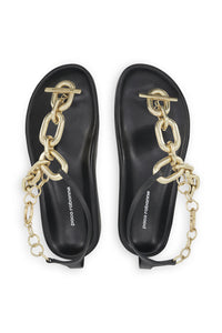 Xl link sandale doré en cuir - Gold