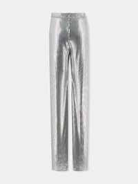 Silver mesh trousers