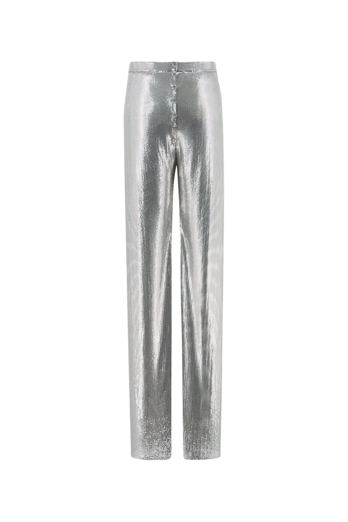 Silver mesh trousers