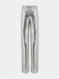 Silver mesh trousers