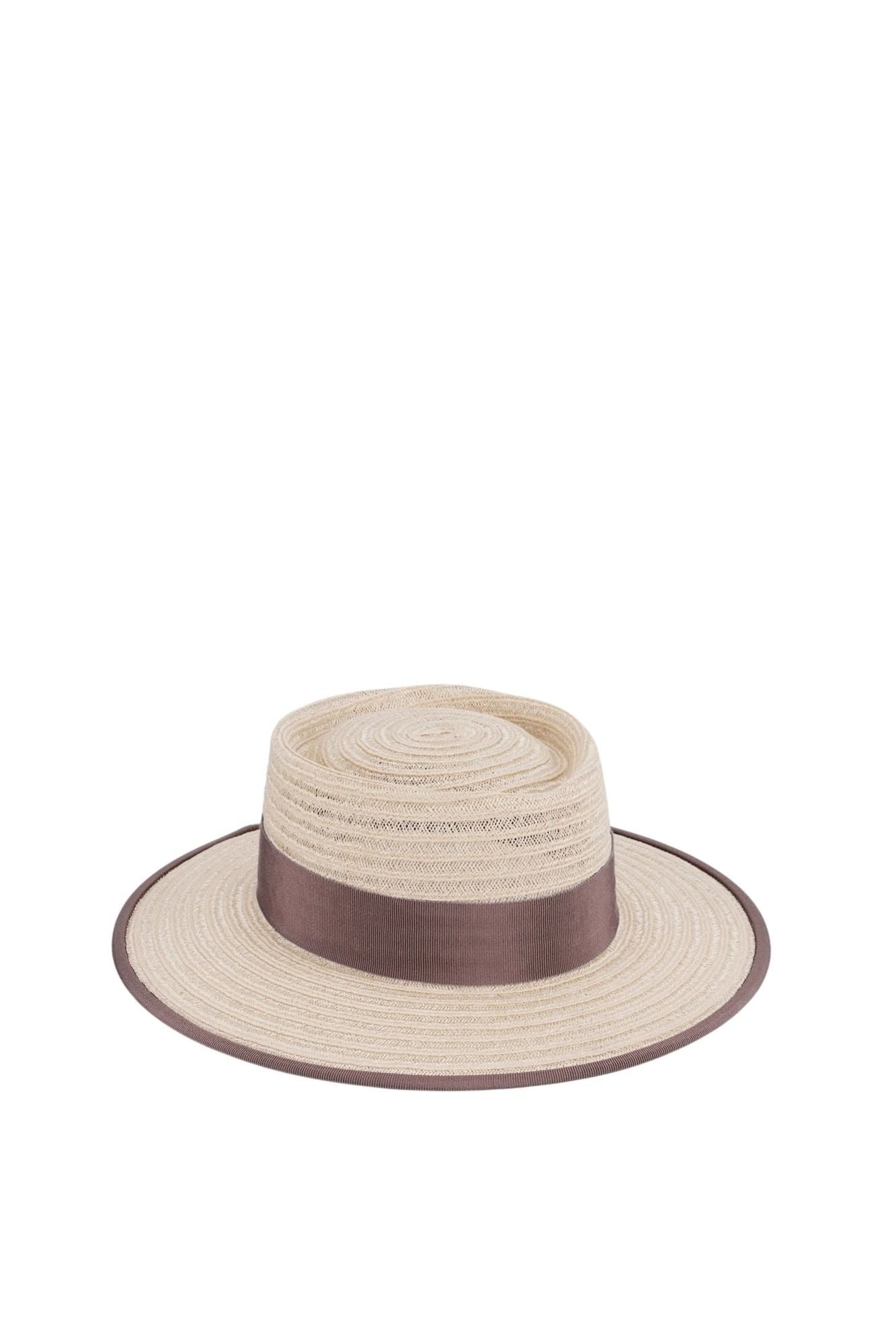 TAUPE GERHARD HAT chapeau de paille à larges bords