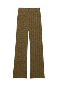 MULTICO YOSHI GRAPHIC WOOL pantalon évasé en laine