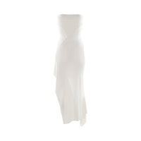 IVORY // Bustier see-through knitted dress