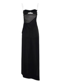 Asymmetrical knitted dress - Black