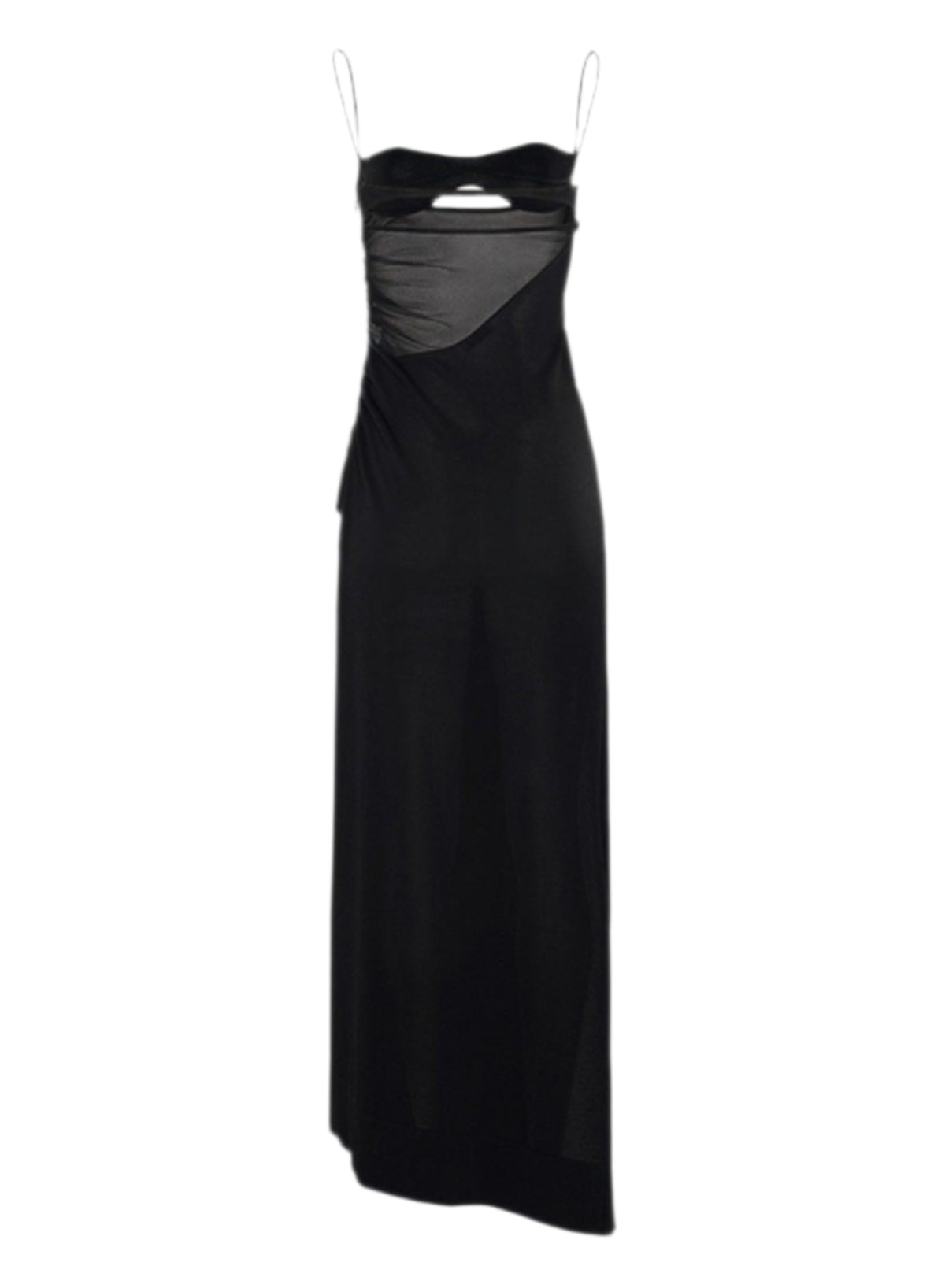Asymmetrical knitted dress - Black
