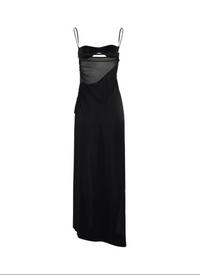 Robe asymétrique en maille - Black