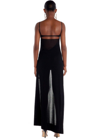 Robe asymétrique en maille - Black