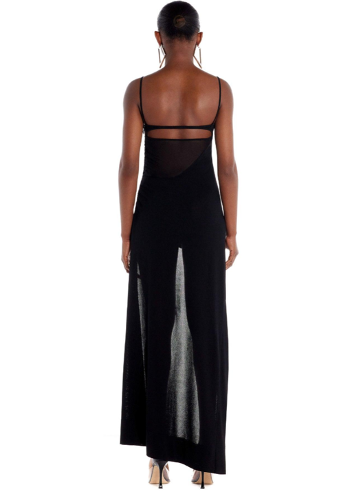 Robe asymétrique en maille - Black
