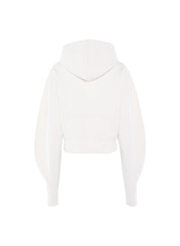 IVORY // Logo cotton hoodie