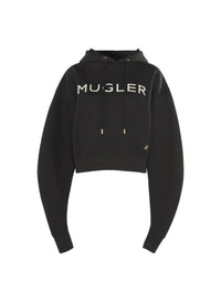Sweat à capuche en coton avec logo - Black