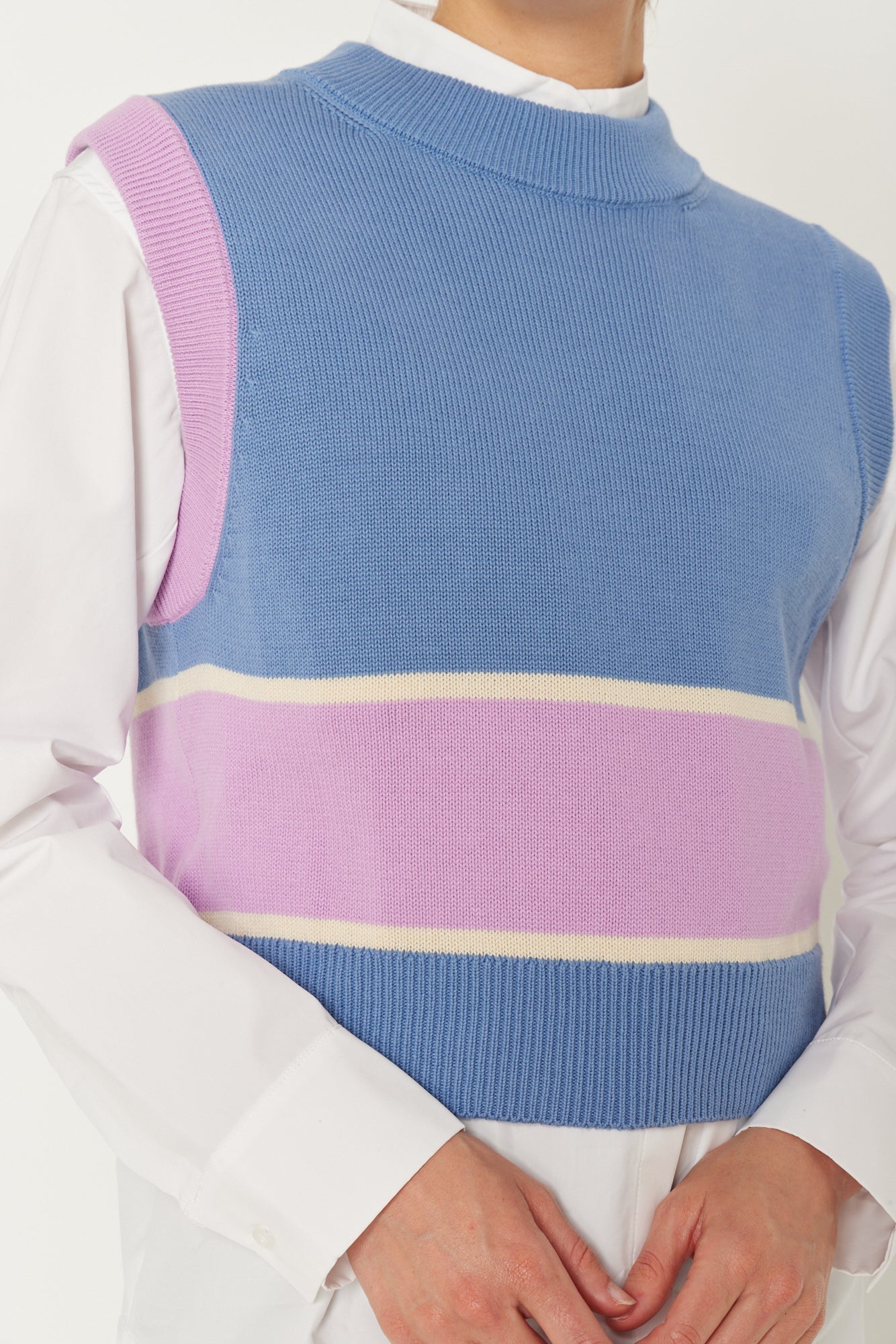 BLUE PINK FRIDA GILET haut en tricot sans manches