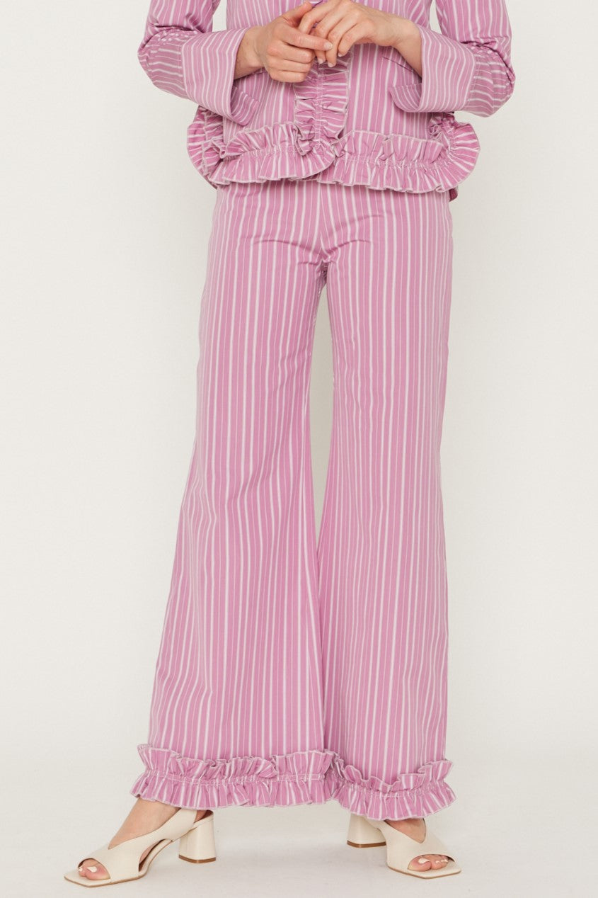 LILAC HILARY PANTS pantalon à bordure à volants