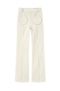ECRU YOSHI FLECK pantalon évasé en coton
