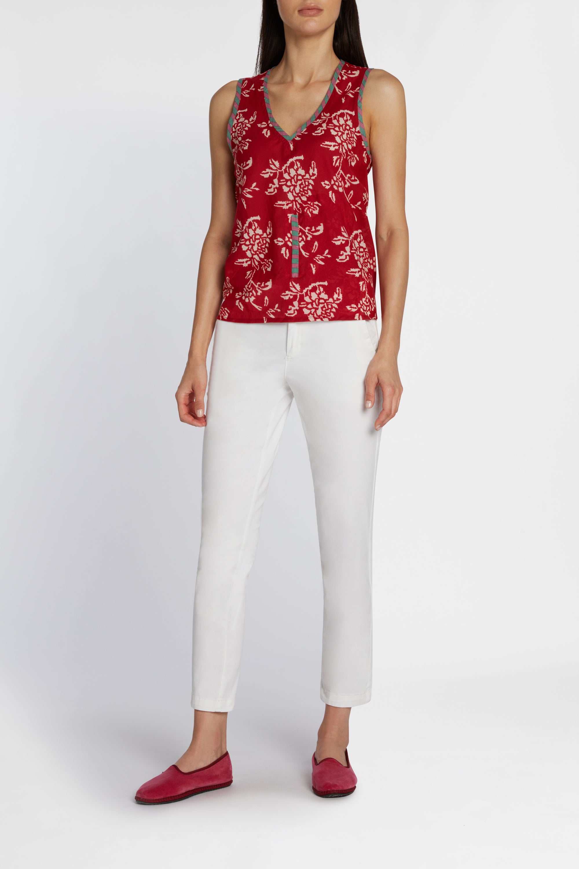 Blouse Banyan en coton - Red
