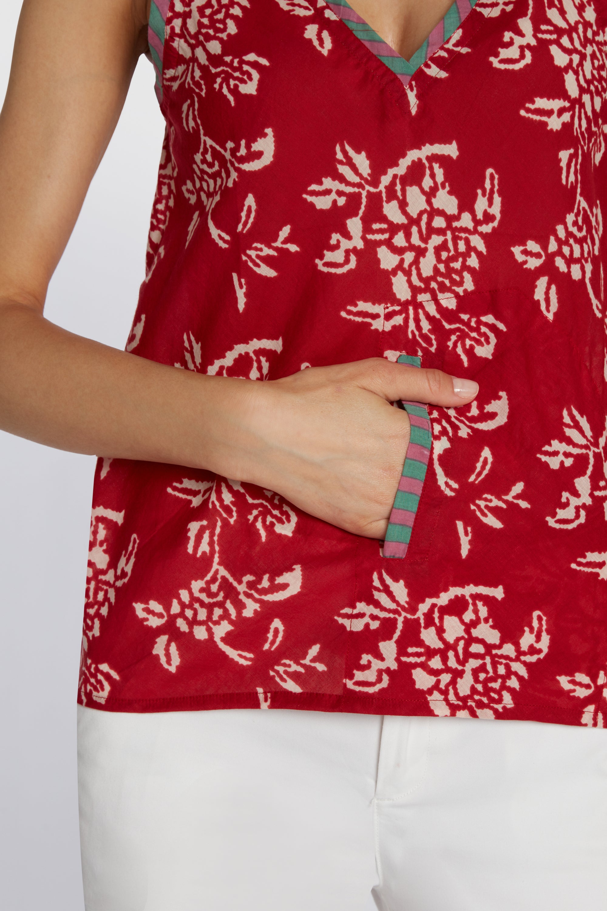Blouse Banyan en coton - Red