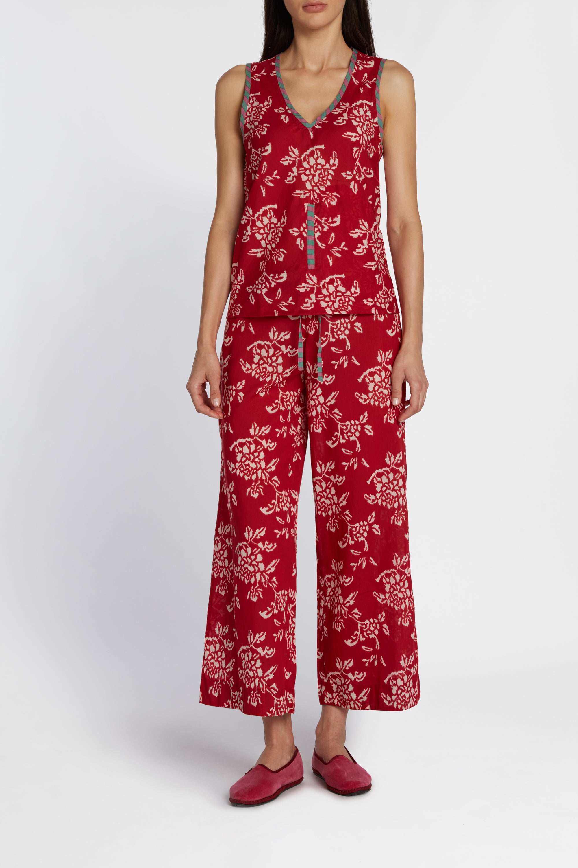 Blouse Banyan en coton - Red