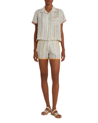 Short à rayures - Yellow & Green