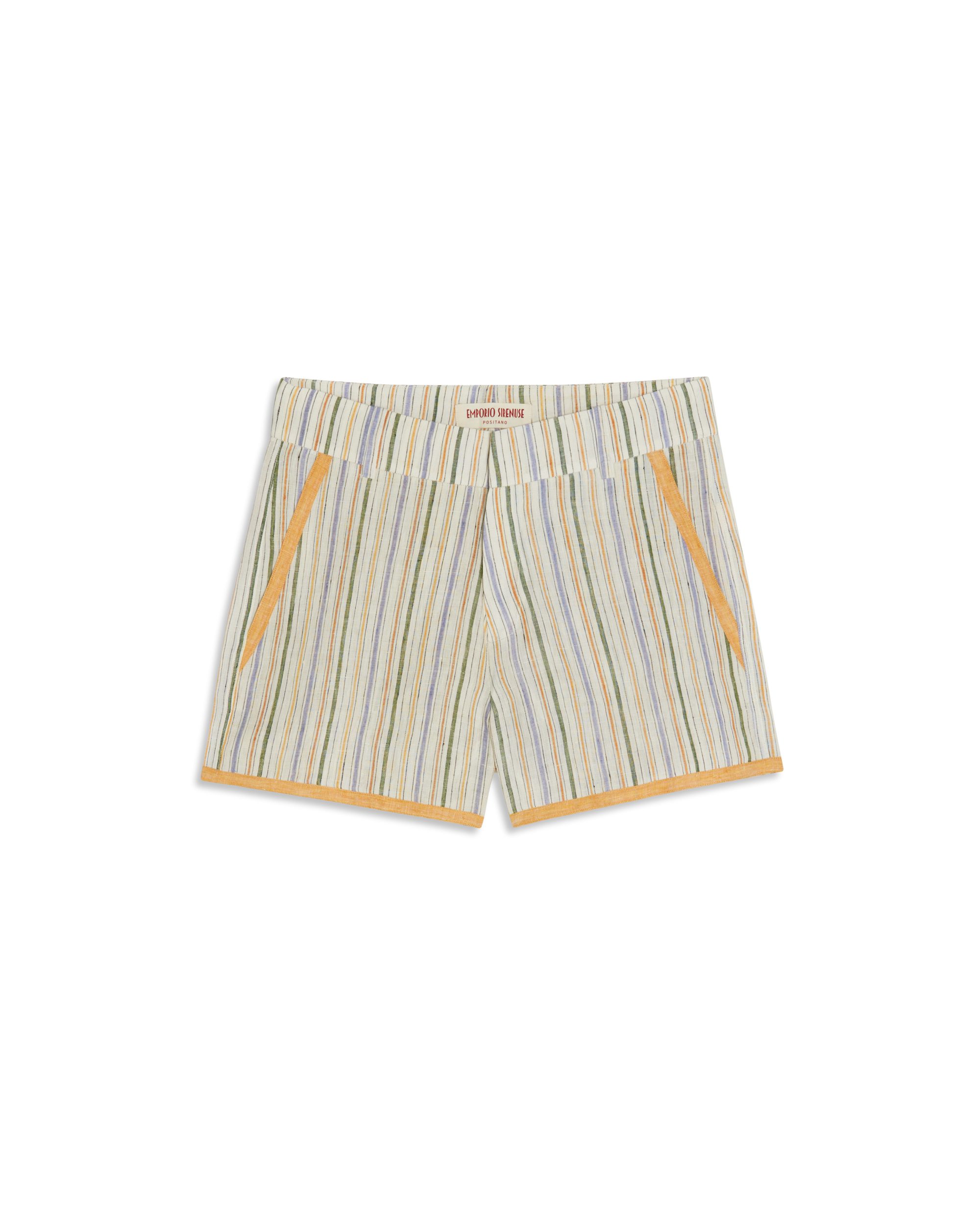 Short à rayures - Yellow & Green