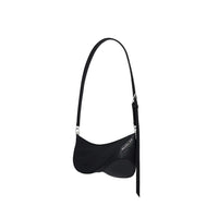 Petit sac Spiral Curve 01 en cuir embossé - Black