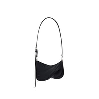 Petit sac Spiral Curve 01 en cuir embossé - Black