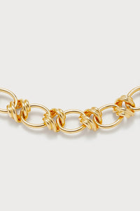 GOLD ELIZABETH CHAIN NECKLACE Collier à chaîne simple plaqué or