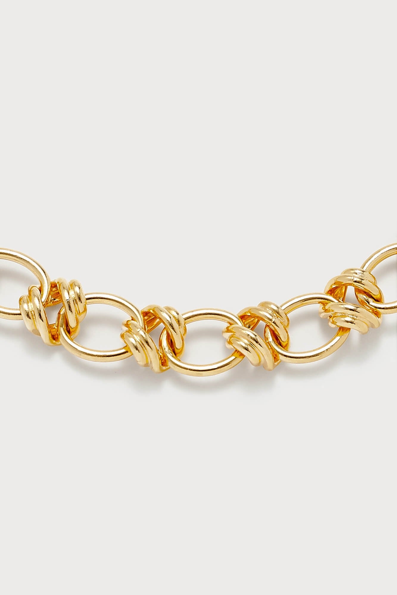 GOLD ELIZABETH CHAIN NECKLACE Collier à chaîne simple plaqué or