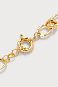 GOLD ELIZABETH CHAIN NECKLACE Collier à chaîne simple plaqué or