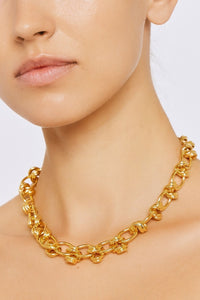 GOLD ELIZABETH CHAIN NECKLACE Collier à chaîne simple plaqué or