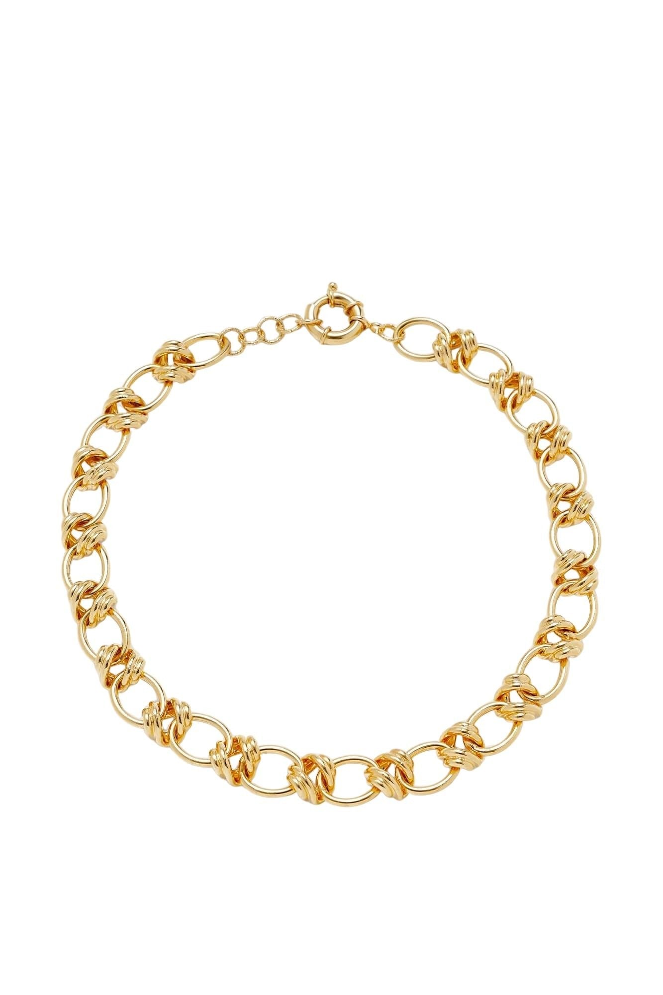 GOLD ELIZABETH CHAIN NECKLACE Collier à chaîne simple plaqué or